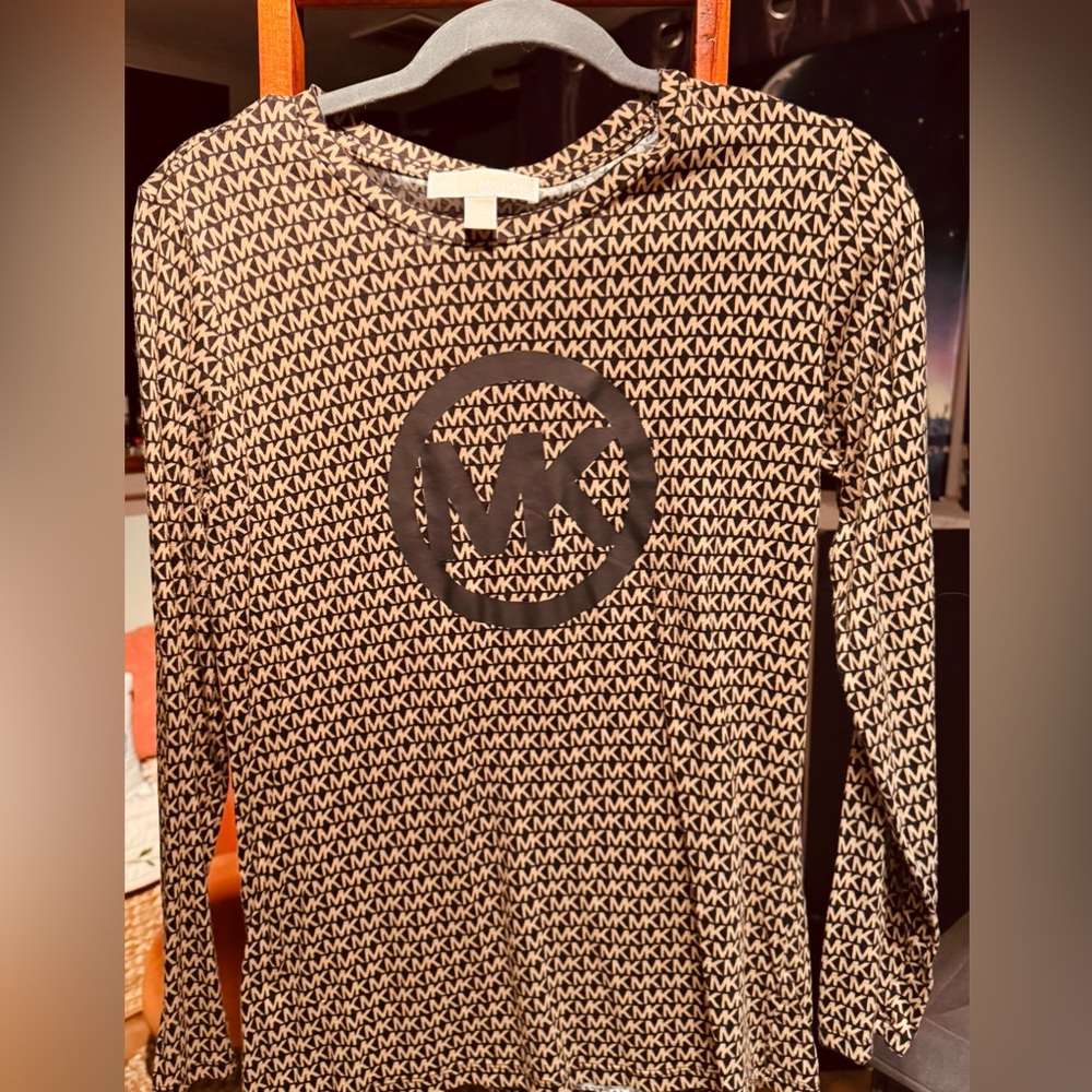 Michael Kors Black and Brown Women's Top